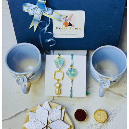 Tyohar Blue Sapphire Rakhi Gift Hamper – Luxe