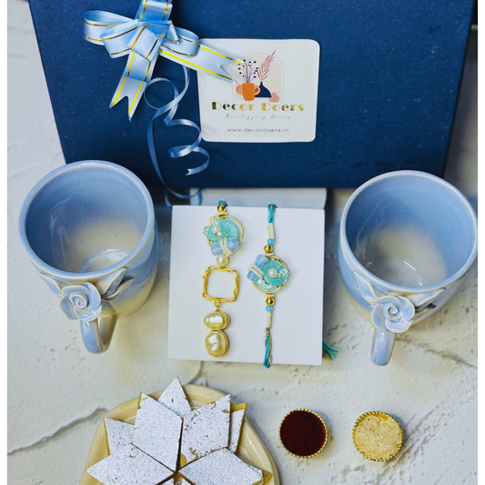 Tyohar Blue Sapphire Rakhi Gift Hamper – Luxe