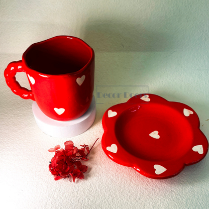 Take my heart Mug with Saucer - Best for Gifting