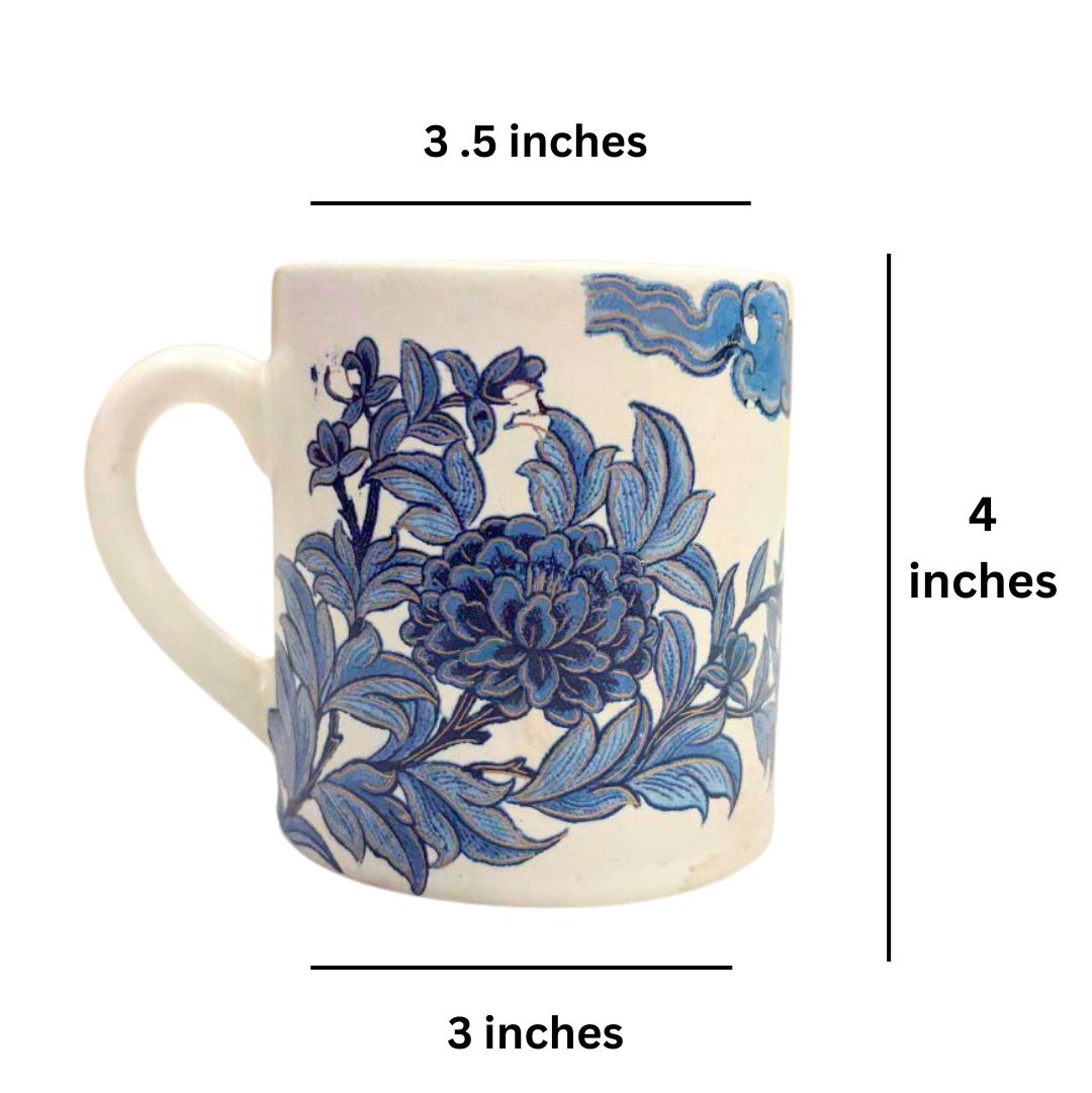 Daisy white Ceramic Mug – Handcrafted Coffee & Tea Mug