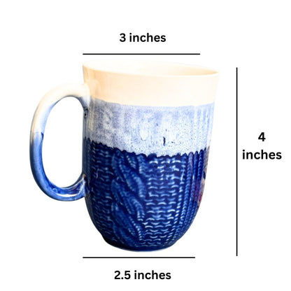 Azure Bliss Ceramic Coffee Mug Set of 2 – Elegant Everyday Drinkware
