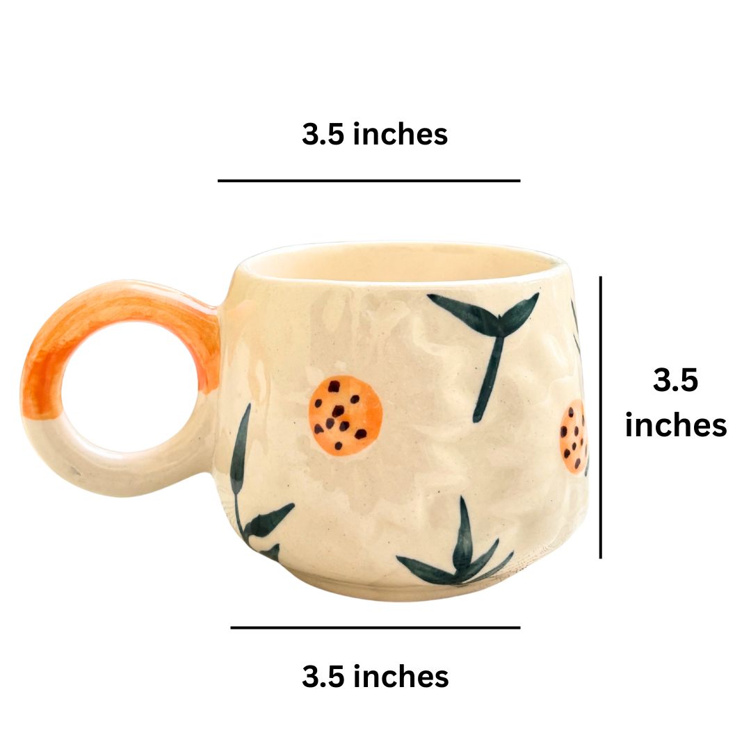 Blossom Sunflower Ceramic Mug - Hand-painted Tea & Coffee Mugs