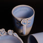 Sapphire Blooming Ceramic Coffee Mug Set - 2 Mugs only