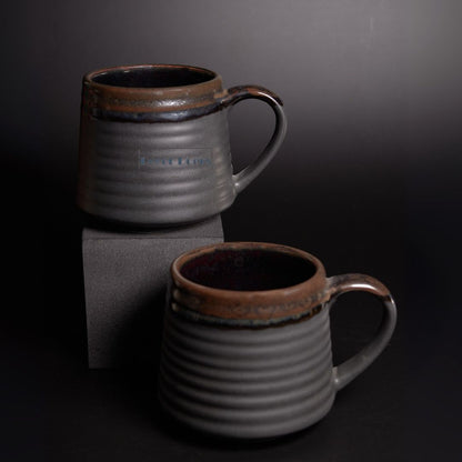 Premium Black Ceramic Mugs (Set of 2) - Stylish Coffee Mugs