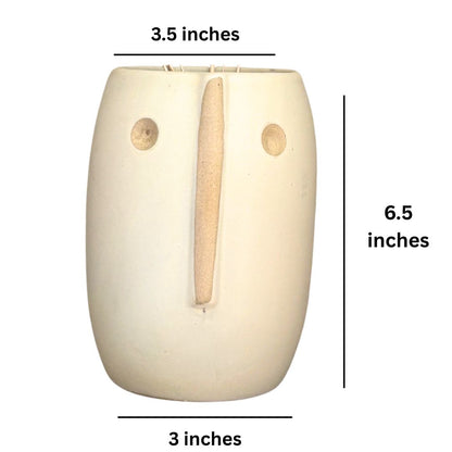 Radiant Beige Face Vase