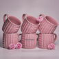 Luxe Mauve Ceramic Tea Cups Set of 6