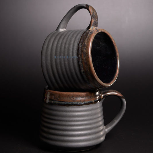 Premium Black Ceramic Mugs (Set of 2) - Stylish Coffee Mugs