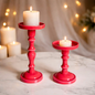 Neon Pink Premium Candle Stand Set of 1 – Decorative Candle Holder