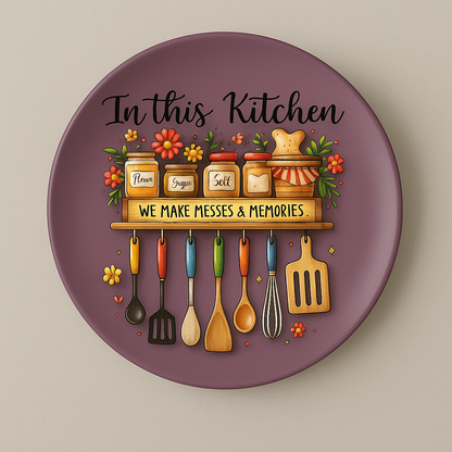 In this kitchen decor wall plate