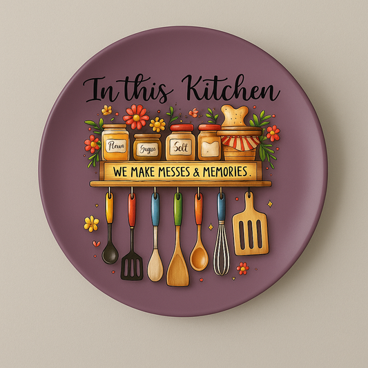 In this kitchen decor wall plate