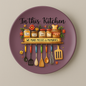 In this kitchen decor wall plate –  Handcrafted Ceramic wall plate