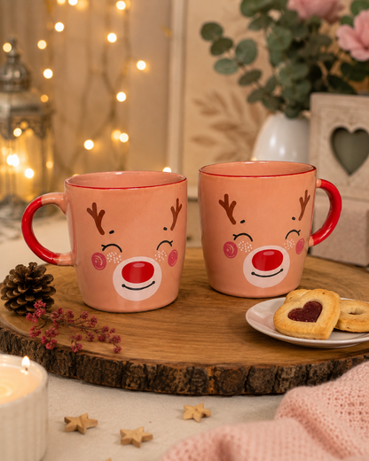 Deer Cute Mug set of 2