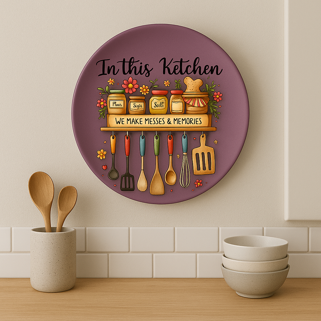 In this kitchen decor wall plate
