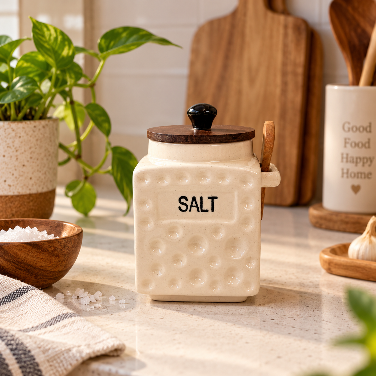 Emberdeep Tea Sugar Salt Coffee Jar Set of 4 Capacity 500ml