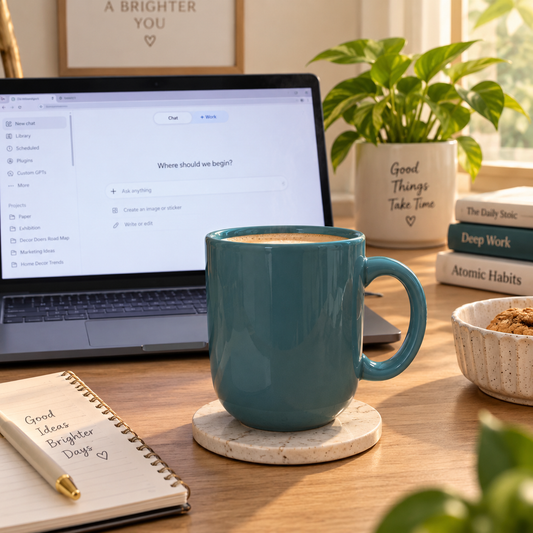 Teal Blue Solid Coffee Mug