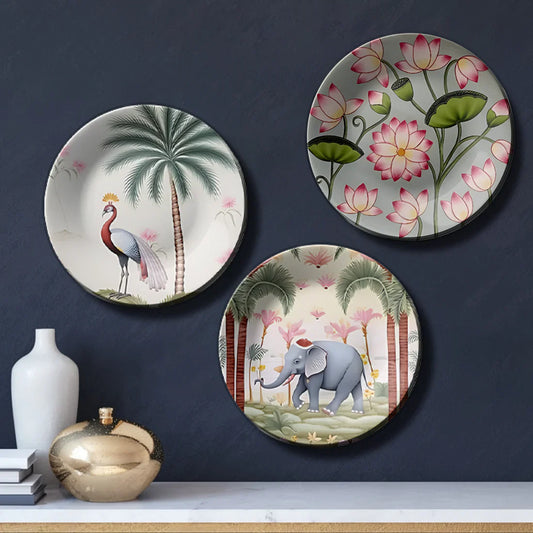Set of 3 Natural Wall Plates