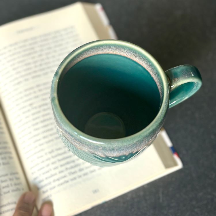 Ocean Bloom Green Ceramic Mug