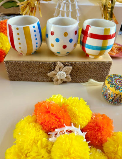 Bella Glow Handprinted Ceramic Coffee-Tea Tumbler (Kullhad)