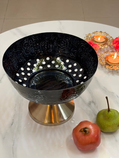 Casa Embossed Fruit Pedestal Stand