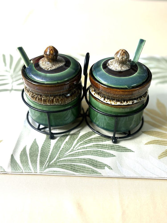 Pickle Jar with Iron Holder