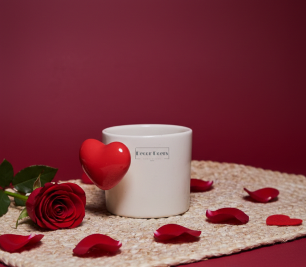 Love Brew Tea & Coffee Cup with Saucer – Couple Valentine Special