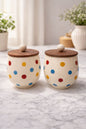 Polka Airtight Jar Set of 2