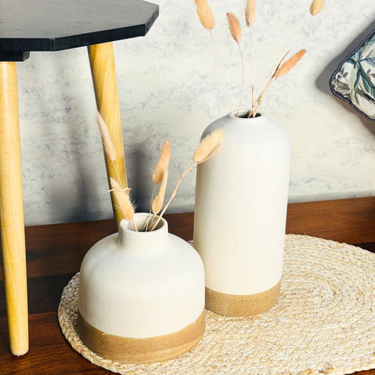 Calm Shore White Vase Set of 2