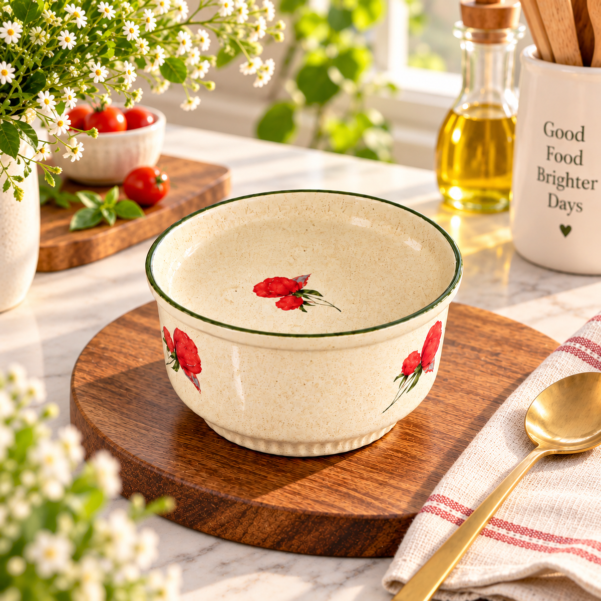 Bonjour Soup Cereal Bowl Set of 2 with lid