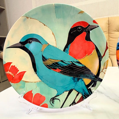 Hand-Painted Chidya Ceramic Wall Plate | Decorative Plate
