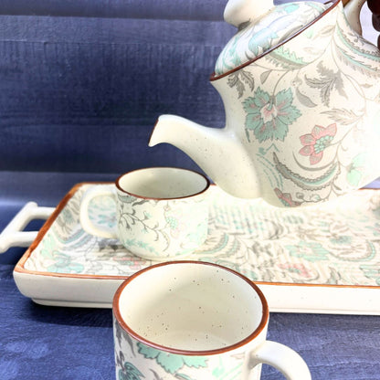 Aura Green Ceramic Tea Set