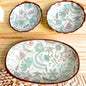 Blooming Grace Platter Set of 3 (1 Ceramic Tray & 2 Ceramic Plates)