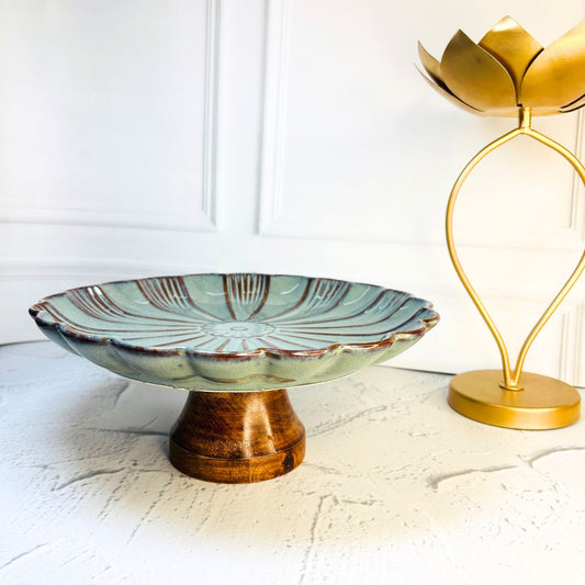 Russet Grey Ceramic Cake Stand