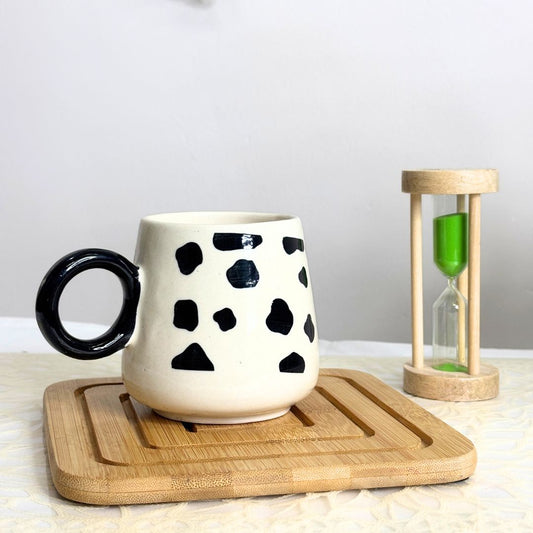 Dot Printed Ceramic Coffee Mug