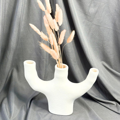 Hydra White Candle Holder Vase