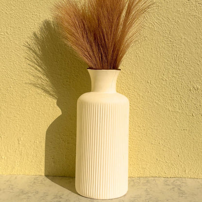 Pisa White Long Ceramic Vase