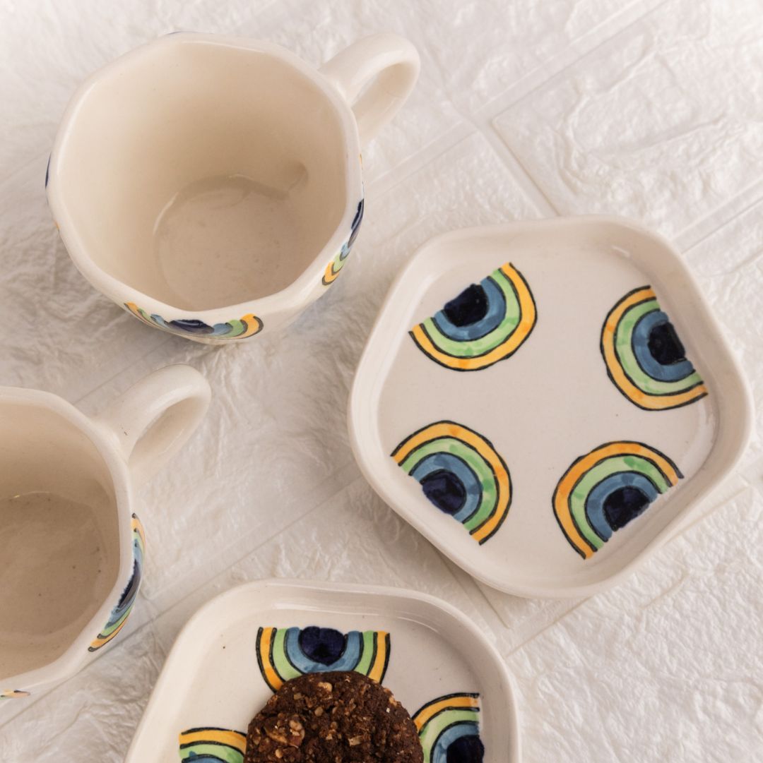 Rainbow Cup –  Hand-painted Ceramic Cup