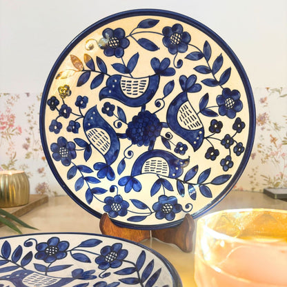 Nestling Hand-Printed Dinner Plate Set of 2