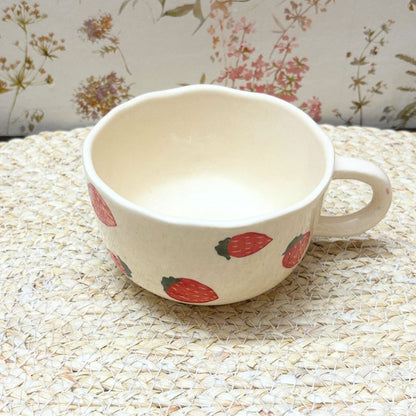 Strawberry Soup Bowl - Premium Ceramic
