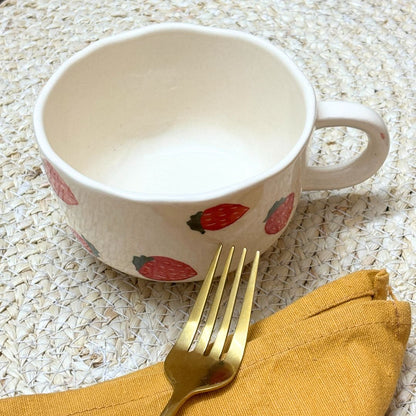 Strawberry Soup Bowl - Premium Ceramic