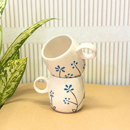 Daisy Delight Ceramic Coffee/Tea Mug Set of 2