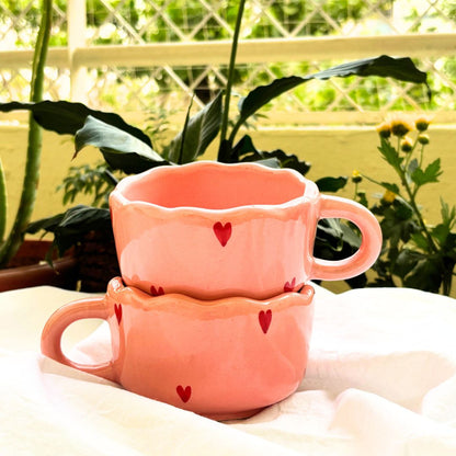 Rosy Pink Ceramic Soup Cup