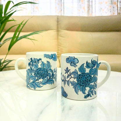 Daisy white Ceramic Mug – Handcrafted Coffee & Tea Mugs