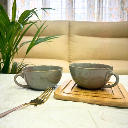 Grey Ceramic Cappuccino Cup