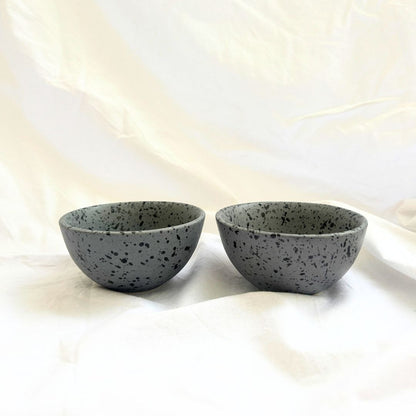 Dotted Black Ceramic Bowl/Katori