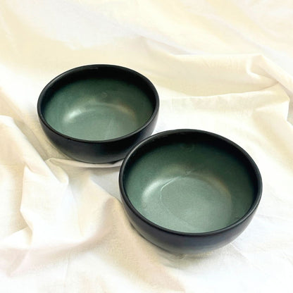 Shades Ceramic Bowl Set of 2 – Handcrafted Black & Grey Bowls