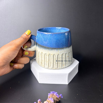 Designer Boy Blue Ceramic Mug | Premium Handmade Coffee & Tea Mug