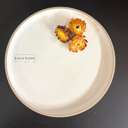 Essential White Rim Plate 8 Inch – Classic & Premium Dinnerware