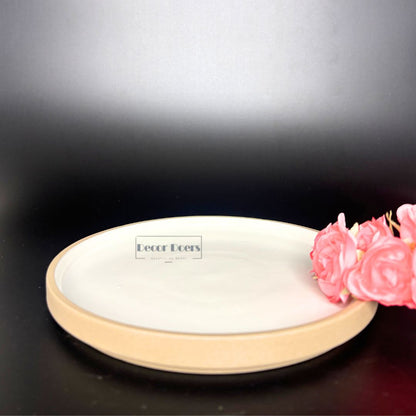 Essential White Rim Plate 8 Inch – Classic & Premium Dinnerware