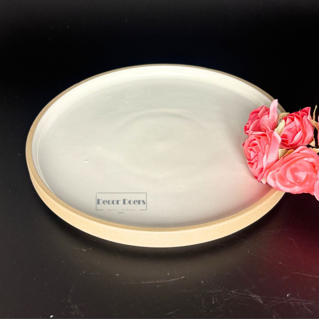 Essential White Rim Plate 8 Inch – Classic & Premium Dinnerware