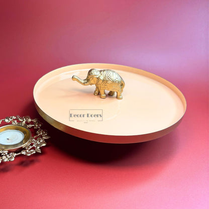Premium Stylish Elephant Metal Platter – Handcrafted & Decorative